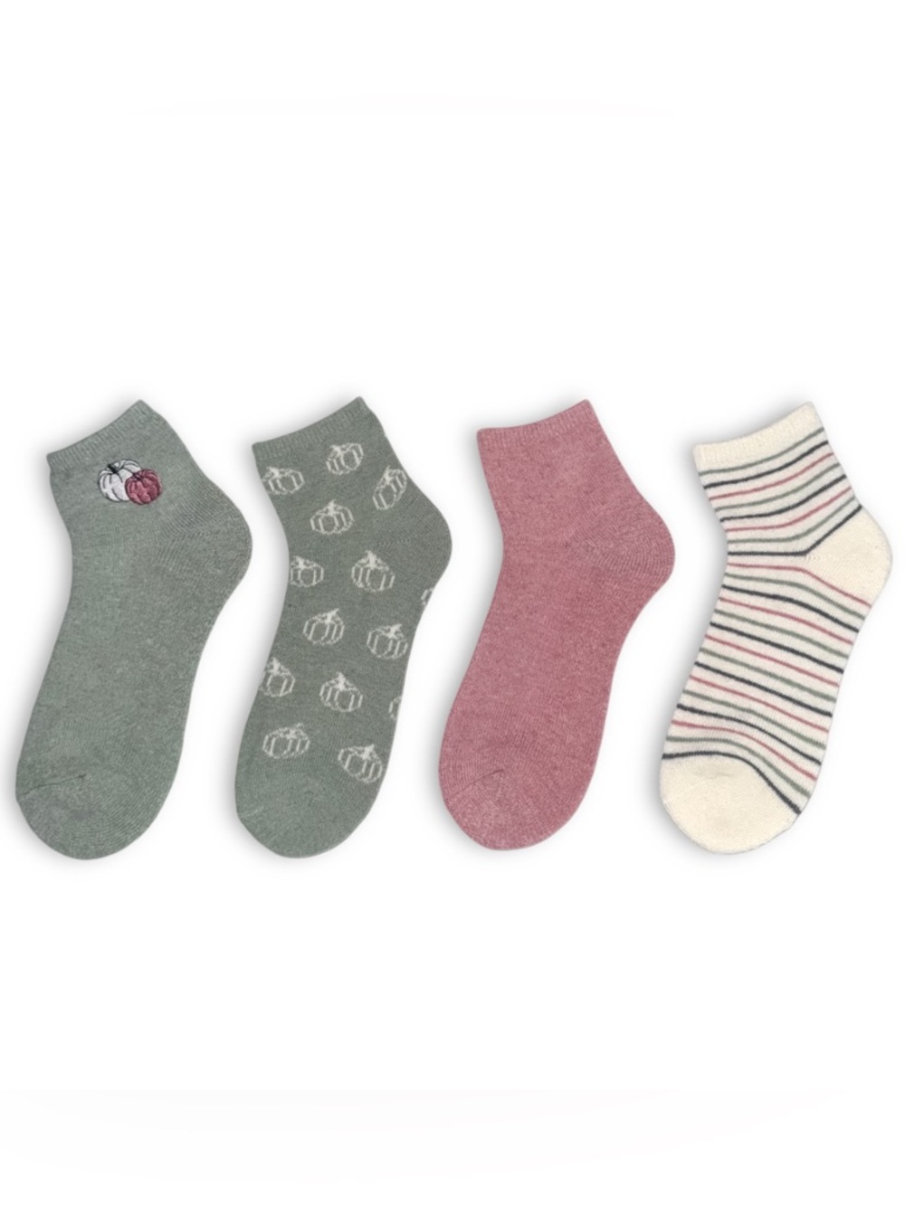 Born Outdoor Wool Blend Socks Quarter Crew Pumpkin Fall Pink Green NWT